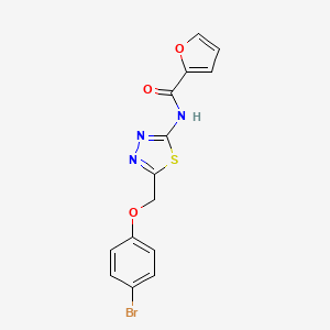 N-[5-[(4-bromophenoxy)methyl]-1,3,4-thiadiazol-2-yl]furan-2-carboxamide