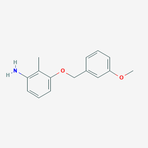 molecular formula C15H17NO2 B1417033 3-[(3-Methoxyphenyl)methoxy]-2-methylaniline CAS No. 1154572-58-3