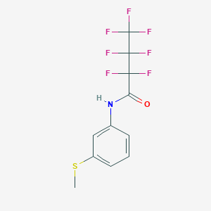 molecular formula C11H8F7NOS B14170333 2,2,3,3,4,4,4-Heptafluoro-N-(3-(methylthio)phenyl)butanamide CAS No. 332027-45-9