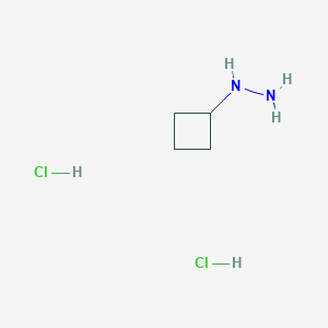 molecular formula C4H12Cl2N2 B1417034 环丁基肼二盐酸盐 CAS No. 1156980-49-2