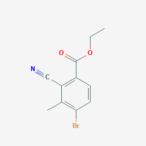 molecular formula C11H10BrNO2 B1417038 Ethyl 4-bromo-2-cyano-3-methylbenzoate CAS No. 1805487-66-4