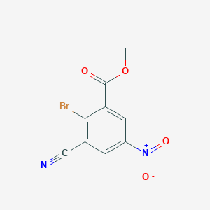 molecular formula C9H5BrN2O4 B1417039 Methyl 2-bromo-3-cyano-5-nitrobenzoate CAS No. 1805102-62-8