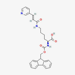 molecular formula C29H29N3O5 B1417042 L-Lysine, N2-[(9H-fluoren-9-ylmethoxy)carbonyl]-N6-[1-oxo-3-(3-pyridinyl)-2-propen-1-yl]- CAS No. 1363155-71-8