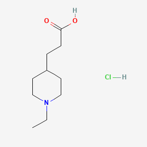 molecular formula C10H20ClNO2 B1417044 3-(1-Ethyl-piperidin-4-yl)-propionic acid hydrochloride CAS No. 1087728-65-1