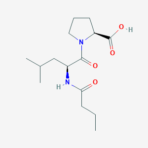 molecular formula C15H26N2O4 B1417048 L-Proline, N-(1-oxobutyl)-L-leucyl- CAS No. 1604040-49-4