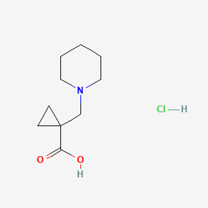 molecular formula C10H18ClNO2 B1417049 1-(Piperidin-1-ylmethyl)cyclopropane-1-carboxylic acid hydrochloride CAS No. 2204587-97-1