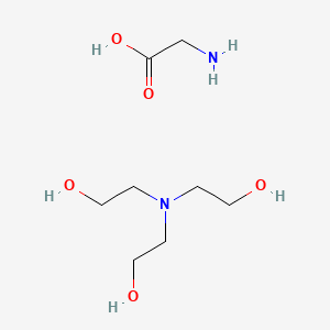 molecular formula C8H20N2O5 B14170504 2-Aminoacetic acid;2-[bis(2-hydroxyethyl)amino]ethanol CAS No. 72828-42-3