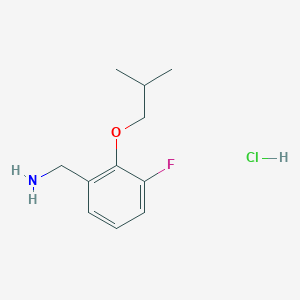 molecular formula C11H17ClFNO B1417052 3-氟-2-异丁氧基-苄胺盐酸盐 CAS No. 2206608-30-0