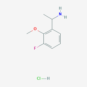 molecular formula C9H13ClFNO B1417053 1-(3-Fluoro-2-methoxyphenyl)ethan-1-amine hydrochloride CAS No. 2204959-38-4