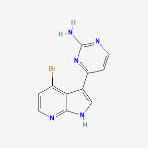 2-Pyrimidinamine, 4-(4-bromo-1H-pyrrolo[2,3-b]pyridin-3-yl)-