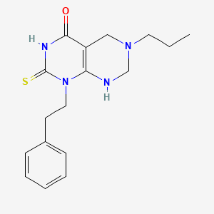 molecular formula C17H22N4OS B14170612 1-(2-phenylethyl)-6-propyl-2-thioxo-2,3,5,6,7,8-hexahydropyrimido[4,5-d]pyrimidin-4(1H)-one CAS No. 727677-22-7