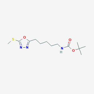 tert-butyl N-[5-(5-methylsulfanyl-1,3,4-oxadiazol-2-yl)pentyl]carbamate