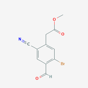 B1417065 Methyl 5-bromo-2-cyano-4-formylphenylacetate CAS No. 1805596-62-6