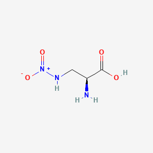 molecular formula C3H7N3O4 B14170692 Alanine, 3-(nitroamino)- CAS No. 58130-89-5