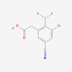 B1417070 3-Bromo-5-cyano-2-(difluoromethyl)phenylacetic acid CAS No. 1806061-01-7
