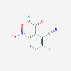 molecular formula C8H3BrN2O4 B1417071 3-Bromo-2-cyano-6-nitrobenzoic acid CAS No. 1805102-49-1
