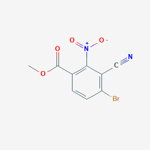 B1417073 Methyl 4-bromo-3-cyano-2-nitrobenzoate CAS No. 1805102-93-5