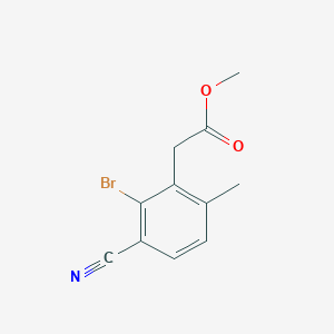 B1417075 Methyl 2-bromo-3-cyano-6-methylphenylacetate CAS No. 1805596-32-0