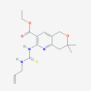 Ethyl 7,7-dimethyl-2-(prop-2-enylcarbamothioylamino)-5,8-dihydropyrano[4,3-b]pyridine-3-carboxylate