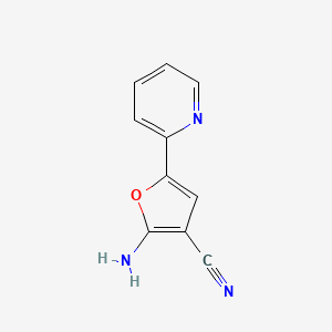 molecular formula C10H7N3O B14170755 2-Amino-5-(pyridin-2-YL)furan-3-carbonitrile 