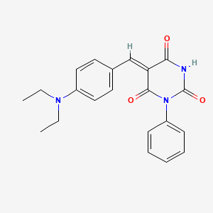 (5Z)-5-[4-(diethylamino)benzylidene]-1-phenylpyrimidine-2,4,6(1H,3H,5H)-trione