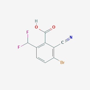 B1417076 3-Bromo-2-cyano-6-(difluoromethyl)benzoic acid CAS No. 1805480-88-9
