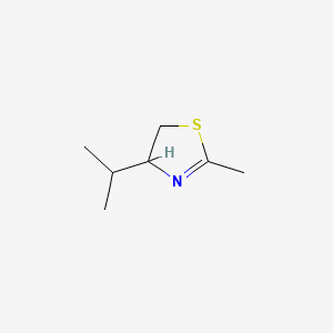 molecular formula C7H13NS B14170768 Thiazole, 4,5-dihydro-2-methyl-4-(1-methylethyl)- CAS No. 4146-21-8