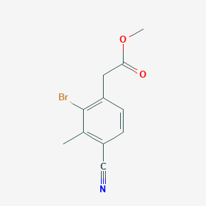 B1417077 Methyl 2-bromo-4-cyano-3-methylphenylacetate CAS No. 1804908-07-3
