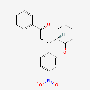 Cyclohexanone, 2-[(1R)-1-(4-nitrophenyl)-3-oxo-3-phenylpropyl]-, (2S)-