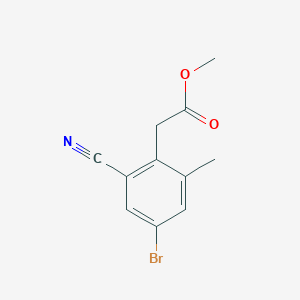 molecular formula C11H10BrNO2 B1417079 Methyl 4-bromo-2-cyano-6-methylphenylacetate CAS No. 1807210-02-1