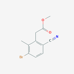 B1417080 Methyl 3-bromo-6-cyano-2-methylphenylacetate CAS No. 1805596-40-0