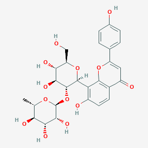 molecular formula C27H30O13 B14170800 4H-1-Benzopyran-4-one, 8-(2-O-(6-deoxy-alpha-L-mannopyranosyl)-beta-D-glucopyranosyl)-7-hydroxy-2-(4-hydroxyphenyl)- CAS No. 105594-08-9