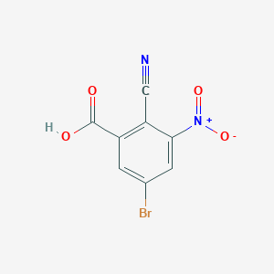 B1417081 5-Bromo-2-cyano-3-nitrobenzoic acid CAS No. 1805597-47-0