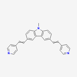 9-Methyl-3,6-bis[2-(pyridin-4-YL)ethenyl]-9H-carbazole