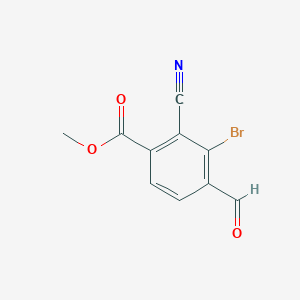 B1417082 Methyl 3-bromo-2-cyano-4-formylbenzoate CAS No. 1806850-15-6