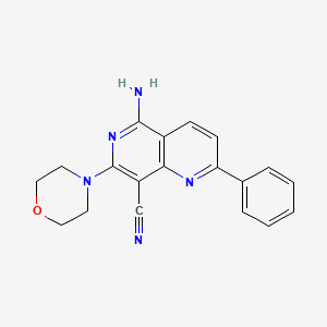 5-Amino-7-(morpholin-4-yl)-2-phenyl-1,6-naphthyridine-8-carbonitrile