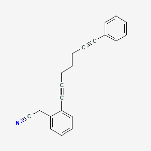 molecular formula C21H17N B14170831 [2-(7-Phenylhepta-1,6-diyn-1-yl)phenyl]acetonitrile CAS No. 927675-22-7