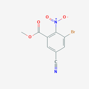 molecular formula C9H5BrN2O4 B1417084 Methyl 3-bromo-5-cyano-2-nitrobenzoate CAS No. 1807210-58-7