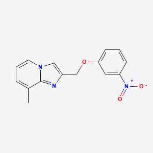 molecular formula C15H13N3O3 B14170843 8-Methyl-2-[(3-nitrophenoxy)methyl]imidazo[1,2-a]pyridine CAS No. 307341-56-6