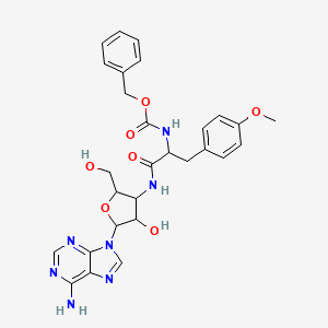 benzyl N-[1-[[5-(6-aminopurin-9-yl)-4-hydroxy-2-(hydroxymethyl)oxolan-3-yl]amino]-3-(4-methoxyphenyl)-1-oxopropan-2-yl]carbamate