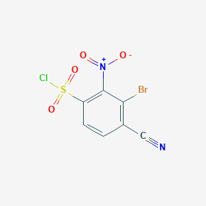B1417087 3-Bromo-4-cyano-2-nitrobenzenesulfonyl chloride CAS No. 1805190-46-8