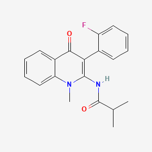 N-[3-(2-fluorophenyl)-1-methyl-4-oxoquinolin-2-yl]-2-methylpropanamide