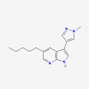 3-(1-Methyl-1H-pyrazol-4-yl)-5-pentyl-1H-pyrrolo[2,3-b]pyridine