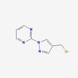 2-(4-(Bromomethyl)-1H-pyrazol-1-YL)pyrimidine