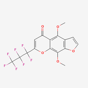 7-(Heptafluoropropyl)-4,9-dimethoxy-5H-furo[3,2-g][1]benzopyran-5-one