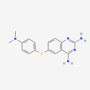 2,4-Quinazolinediamine, 6-[[4-(dimethylamino)phenyl]thio]-