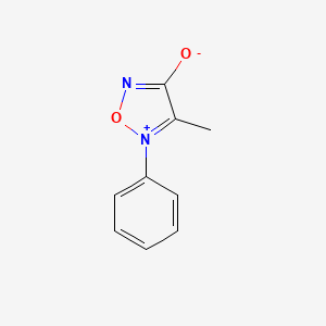 molecular formula C9H8N2O2 B14170987 Sydnone, 4-methyl-3-phenyl- CAS No. 3483-16-7