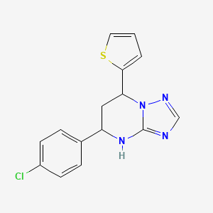 5-(4-Chlorophenyl)-7-(thiophen-2-yl)-4,5,6,7-tetrahydro[1,2,4]triazolo[1,5-a]pyrimidine