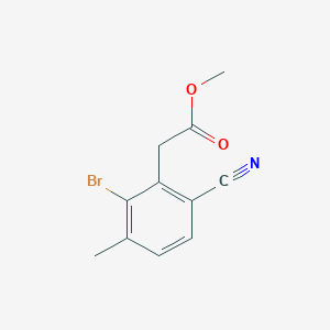 molecular formula C11H10BrNO2 B1417099 Methyl 2-bromo-6-cyano-3-methylphenylacetate CAS No. 1807082-16-1