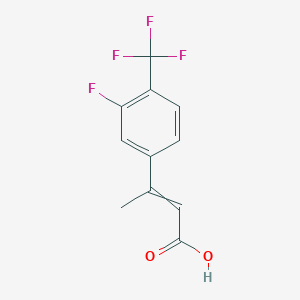 3-[3-Fluoro-4-(trifluoromethyl)phenyl]but-2-enoic acid